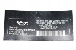 tabliczka-olej-high-performance-synthetic-bmw-f01-f10-f15-f20-f30-g12