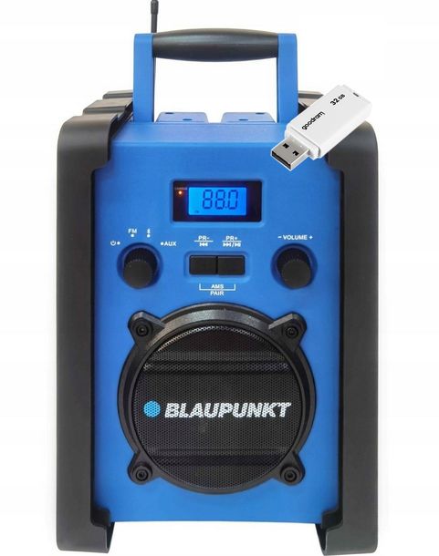 ﻿RADIO BUDOWLANE BLAUPUNKT PP30BT JOBSIT BT AKU FM Wyświetlacz LCD PENDRIVE