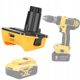rosfix-adapter-dewalt-dc9096-do-akumulatora-dewalt-dca1820-zolto-czarny