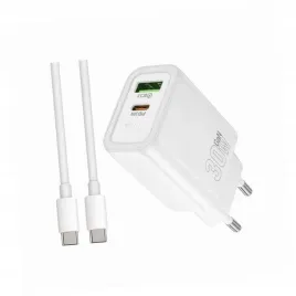 szybka-ladowarka-usb-c-gan-30w-z-dlugim-kablem-2m-do-doogee-s88-pro