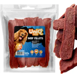 przysmak-dla-psa-filet-paski-z-wolowiny-beef-fillets-uniq-pets-500g