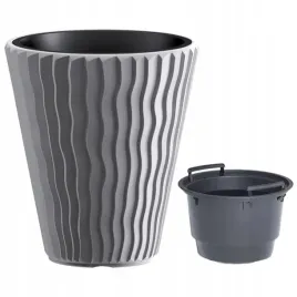 donica-doniczka-sandy-13-litrow-szara-30cm-z-wkladem-prosperplast-dbsp300