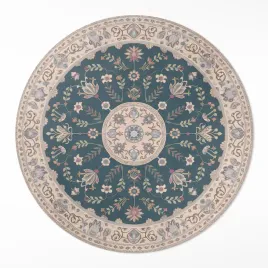 okragly-chodnik-winylowy-ornament-z-kwiatami-i-liscmi-wzor-vintage-120-cm