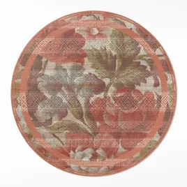 okragly-dywan-winylowy-nowoczesny-do-jadalni-retro-wyblakle-kwiaty-150-cm