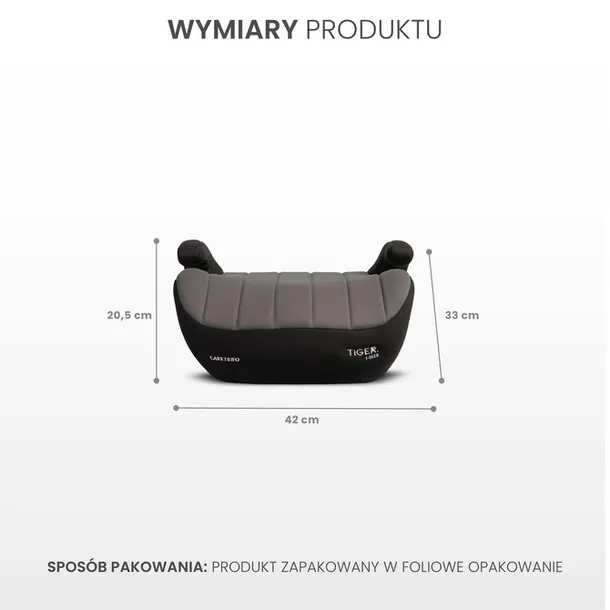fotelik-tiger-i-size-grey-125-150-stan-nowy-kategoria-wagowa-15-36-kg