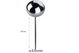 srebrna-kula-o-15-cm-na-piku-77-cm