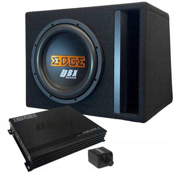 Subwoofer Skrzynia szczelinowa EDGE EDBX12D2 30cm + wzmacniacz EDB1000.1