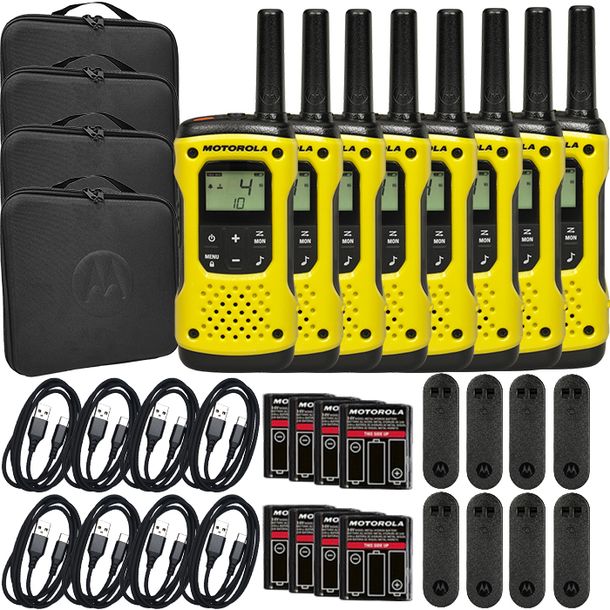 ﻿WODOODPORNA KRÓTKOFALÓWKA RADIOTELEFON PMR MOTOROLA T92 H2O - 8 SZT + ETUI