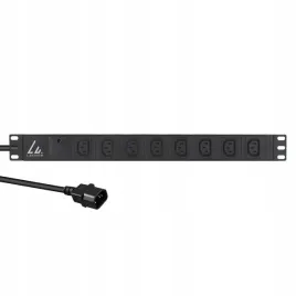 lanview-19-listwa-z-8-gniazdami-c13-kabel-2m-3g1-5mm2-wtyk-c14-ochrona
