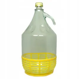 balon-dama-gasiorek-szklany-5l-z-koszyczkiem-na-zakretke-galon-na-wino-cydr