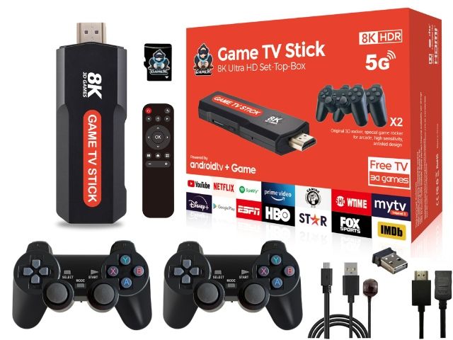 KONSOLA RETRO GRA 20000 GIER 2x PADY DO GRY ANDROID SMART BOX 8K ULTRA HD