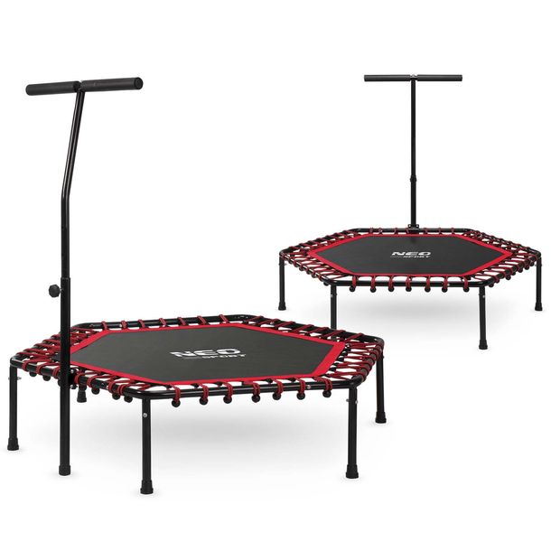 Фото - Батут Neo-Sport ﻿Trampolina fitness z uchwytem 127 cm  - sześciokątna czerwona 