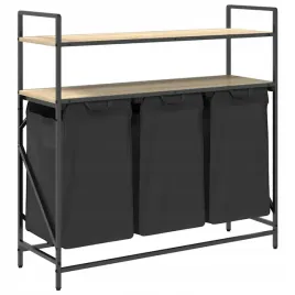 kosz-na-pranie-3-przegrody-z-polkami-dab-sonoma