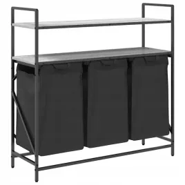 kosz-na-pranie-3-przegrody-z-polkami-szary-dab-sonoma