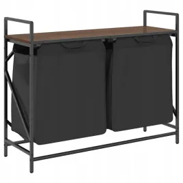 kosz-na-pranie-2-przegrody-z-polka-brazowy-dab