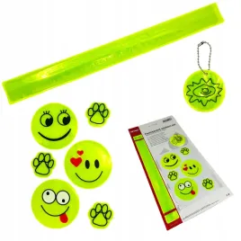 zestaw-odblaskow-8-el-gadzety-odblaski-dla-dzieci-naklejki-brelok-opaska