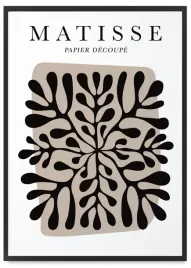 plakat-matisse-czarny-lisc-61x91-cm-w-czarnej-ramie