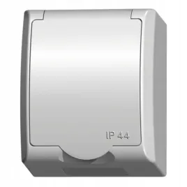 ospel-gniazdo-pojedyncze-z-uziemieniem-ip-44-bialy-klapka-gnh-1hz-00-w