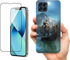 etui-na-samsung-galaxy-m33-5g-wzory-god-of-war-szklo