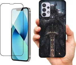 etui-na-samsung-galaxy-a32-5g-wzory-dark-souls-szklo