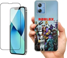 etui-na-motorola-moto-g54-wzory-roblox-szklo
