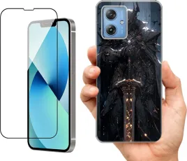 etui-na-motorola-moto-g54-wzory-dark-souls-szklo