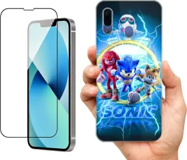etui-na-samsung-galaxy-a40-wzory-sonic-szklo
