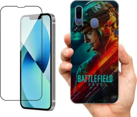 etui-na-samsung-galaxy-a40-wzory-battlefield-szklo
