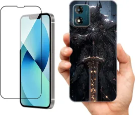 etui-na-motorola-moto-e13-wzory-dark-souls-szklo