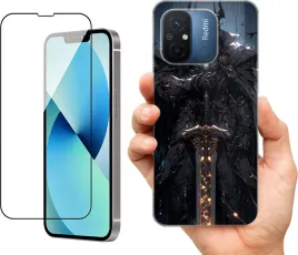 etui-na-xiaomi-redmi-12c-wzory-dark-souls-szklo