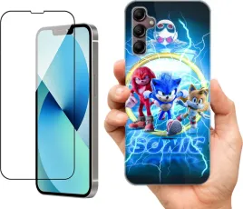 etui-na-samsung-galaxy-a14-5g-wzory-sonic-szklo