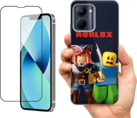 etui-na-realme-c33-wzory-roblox-szklo