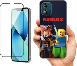 etui-na-motorola-moto-e13-wzory-roblox-szklo