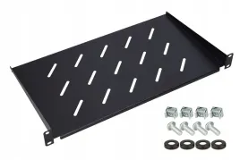 polka-do-szafy-rack-19-1u-350mm-czarna
