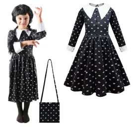stroj-sukienka-dla-dzieci-wednesday-addams-mundurek-halloween-r-140