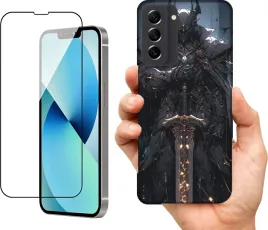 etui-na-samsung-galaxy-s21-fe-wzory-dark-souls-szklo