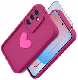 etui-do-samsung-a56-5g-silikonowe-matowe-serce-szklo-ochronne-9h