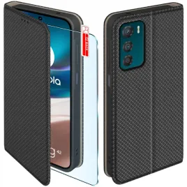 etui-z-klapka-do-motorola-moto-g42-zamykane-czarne-futeral-szklo-9h