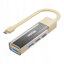 unitek-hub-dwukierunkowy-usb-c-usb-a-5gbps-4x-usb-a-kremowy-h1319acl01