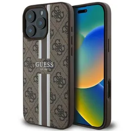 guess-4g-printed-stripes-magsafe-etui-iphone-16-pro-max-brazowy