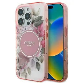 guess-iml-flower-and-tonal-circle-magsafe-etui-iphone-16-pro-max-rozowy