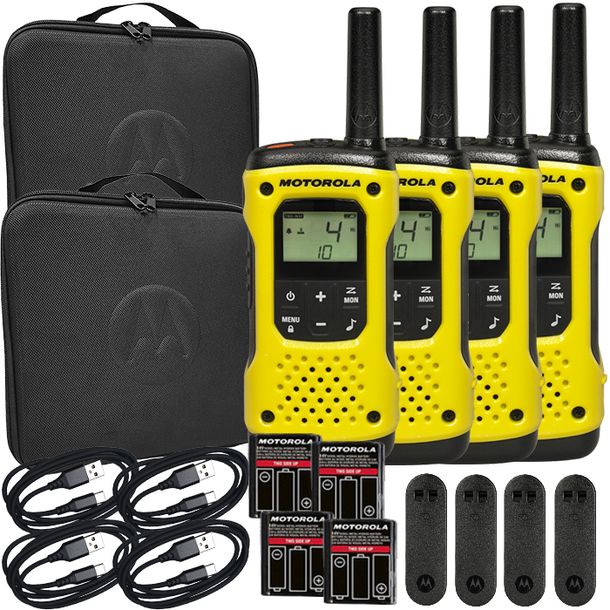 ﻿4x MOTOROLA T92 H2O WODOODPORNE KRÓTKOFALÓWKI WALKIE TALKIE RADIOTELEFONY