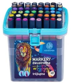 markery-trojkatne-dwustronne-48-kolorow-astra