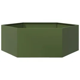 donica-ogrodowa-oliwkowa-szesciokatna-138x120x45-cm-stalowa