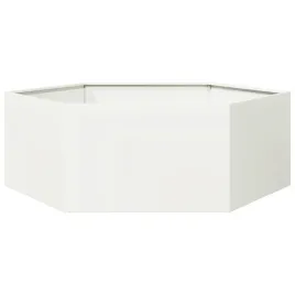 donica-ogrodowa-biala-szesciokatna-138x120x45-cm-stalowa