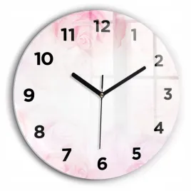 okragly-zegar-szklany-scienny-do-biura-z-nadrukiem-roze-abstrakcja-fi60-cm