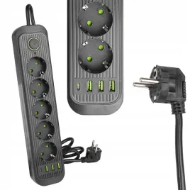 przedluzacz-listwa-2m-zasilajaca-4x-usb-uziemienie-5-gniazda-czarny-3x1mm
