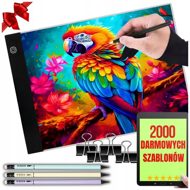 TABLET GRAFICZNY ZESTAW 10W1 DESKA KREŚLARSKA DO RYSOWANIA PREZENT+GRATISY