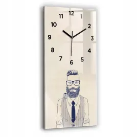 elegancki-pionowy-foto-zegar-szklany-na-sciane-mezczyzna-z-broda-30x60-cm