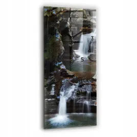 nowoczesny-foto-zegar-szklany-na-sciane-wodospad-i-skaly-islandii-30x60-cm